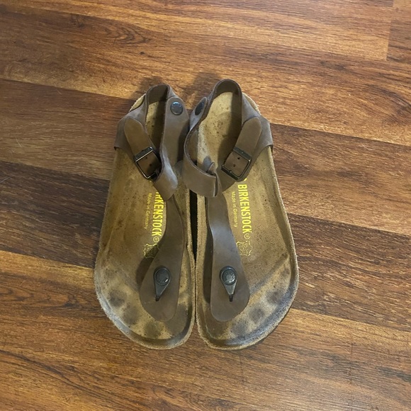 Birkenstock Kairo Habana Brown Ankle Strap Slingback Leather Sandals 38 - Picture 2 of 11